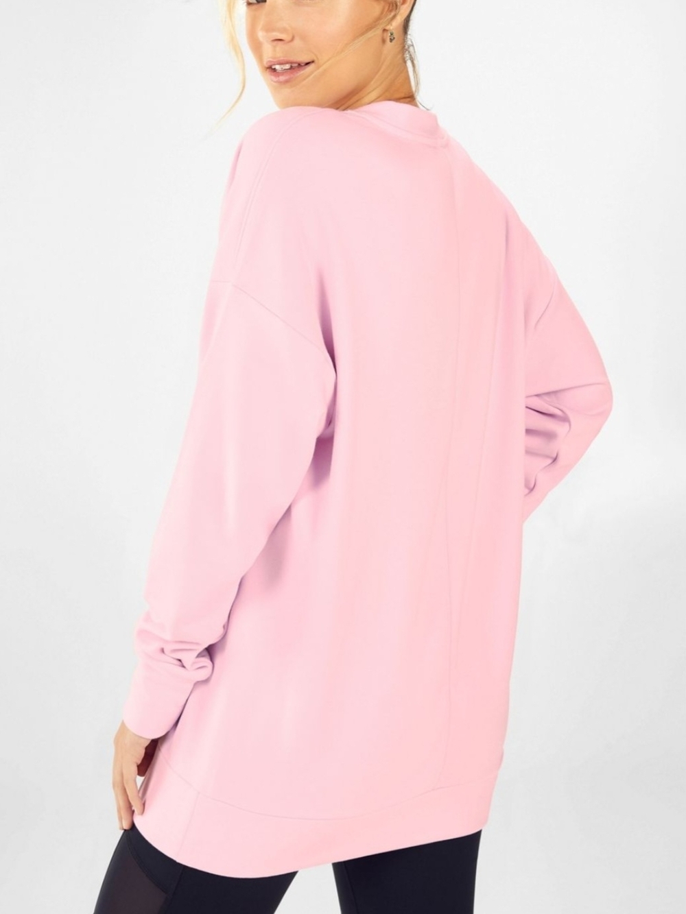 Fabletics Soft Pink Oversized Sweatshirt LARGE